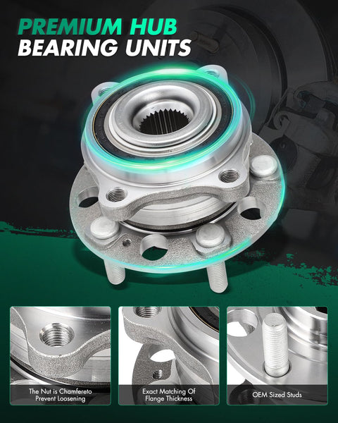 Wheel Bearing Hub Assembly For Hyundai Santa Fe And Kia Sorento OE-Style Direct Fit Replacement, close-up front view