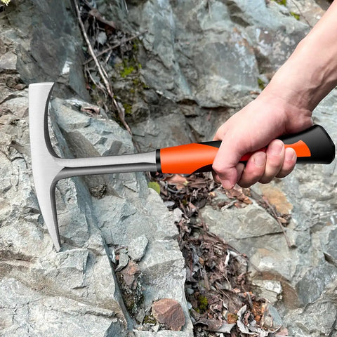 28 Oz Welding And Chipping Hammer With Forged Steel One Piece Construction And Shock Reduction Handle used on rocks