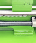 Close-up view of the WYDDDARY Eight By Sixteen Inch Precision Benchtop Metal Lathe with digital readout components.