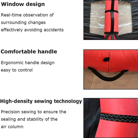 Inflatable Surf Wing For Water Sports, Handheld Wind Wing Kite Surf Gear with ergonomic handle and clear TPU window design.