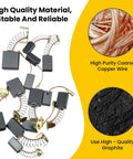 120 Pieces Carbon Brushes Set For Electric Motors In 12 Different Sizes Must Have Repair Kit For Angle Grinders Circular Saws And Electric Hammer Drills with high purity copper and graphite materials