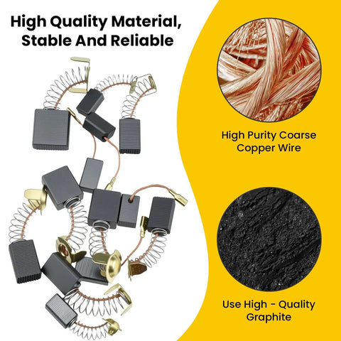 120 Pieces Carbon Brushes Set For Electric Motors In 12 Different Sizes Must Have Repair Kit For Angle Grinders Circular Saws And Electric Hammer Drills with high purity copper and graphite materials
