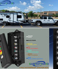 Skip The Headache And Grab This Heavy Duty 2 Pack 7 Pin Trailer Junction Box with clear wiring label details and weather-sealed housing.