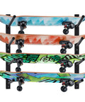 Four Layer Horizontal Skateboard Wall Mount Rack For All Boards And Sizes Boss Wall Storage Organizer holding skateboards