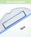 Back view of 8 Pack Roborock Vacuum Mop Replacement Pads for S7 S7 Plus S7 MaxV S8 S8 Plus S7 MaxV Plus T7S T7 Plus T7S Plus