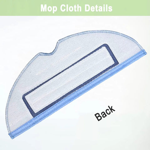 Back view of 8 Pack Roborock Vacuum Mop Replacement Pads for S7 S7 Plus S7 MaxV S8 S8 Plus S7 MaxV Plus T7S T7 Plus T7S Plus