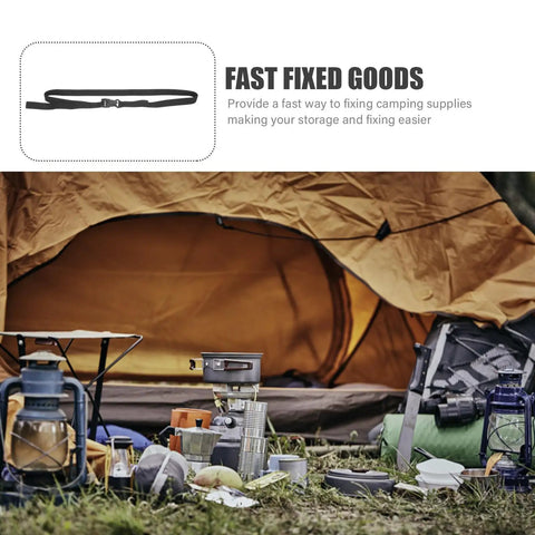 4 Pack Quick Release Camping Straps Heavy Duty Wear Resistant Luggage Binding Straps for securing gear at campsite