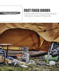 Heavy Duty Outdoor Luggage Straps With Quick Release Buckles 4 Pack shown with camping gear near a tent setup