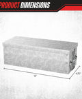 Heavy Duty Lock Box With Folding Handle, 12x4x4.75 in, Secure Metal Storage Chest For Cash, Jewelry and More