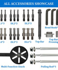 21 In 1 Bearing Puller Kit With 3 Jaw Internal Removal Tool And Durable Storage Case For Motorbikes Cars And Various Mechanical Equipment Beefy Heat Treated Chromium Vanadium Steel For Easy Removal Of Bearings Gears Hubs Red accessories showcase