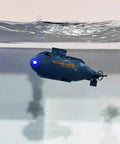 Mini RC Nuclear Submarine Toy Remote Control Boat With Realistic Dive Function And Surface Modes For Serious Ocean Play 6 Channel Water Toy For Kids Blue Gift With Durable Build And Easy Steering