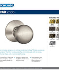 Single Cylinder Deadbolt And Orbit Knob Set Keyed Alike In Satin Chrome Finish for front door displayed with various finishes