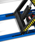 Close-up view of Heavy Duty Wireless Remote Control Electric Hydraulic Lift Table With 2200 Lb Capacity and hydraulic mechanism.