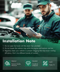 Technicians reviewing installation notes for Beefed Up Engine Coolant Radiator For Toyota Forklift 16410U217071.