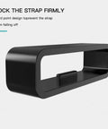 Rock Solid Silicone Keeper Rings For Watch Bands No Dangle Drama Quick Snap Retainer Clips, black strap holder for 38-44mm bands.