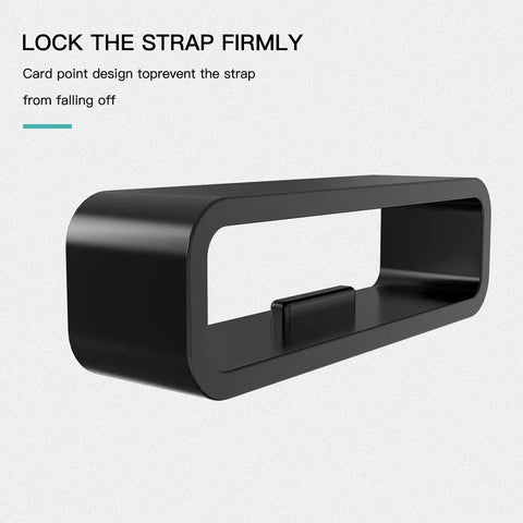 Rock Solid Silicone Keeper Rings For Watch Bands No Dangle Drama Quick Snap Retainer Clips, black strap holder for 38-44mm bands.