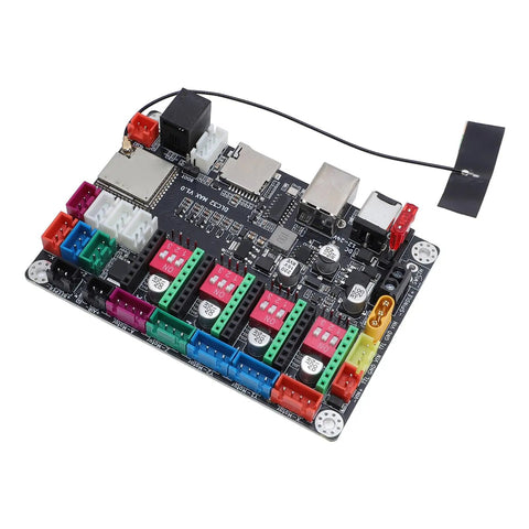Close-up of 32Bit CNC Engraving Machine Control Board Kit With GRBL 4 Axes S3 Processor WiFi LAN for DC12V and 24V 10A
