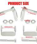 Go Kart Steering Spindle Bracket Set With Five Eighths Inch Axle, 3.75 Inch Long, featuring components with measurements