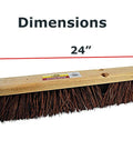 24 Inch Push Broom Head With Stiff Bristles For Tough As Nails Indoor Outdoor Cleaning Attaches To Any Standard Handle