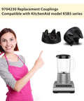 5 Pack Blender Couplers 9704230 Replacement Parts With Handy Wrench For KitchenAid KSB5 Series Blenders Visible With Woman Pointing