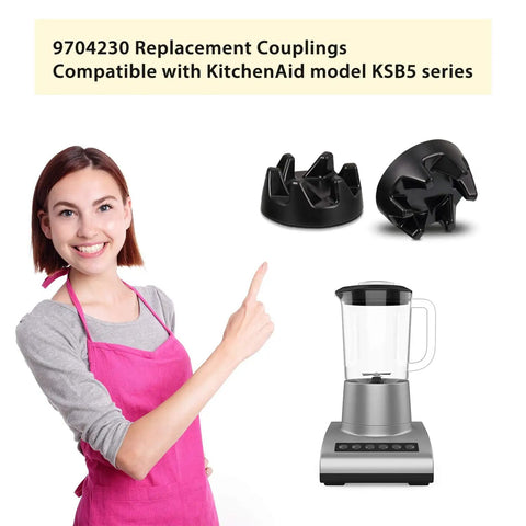 5 Pack Blender Couplers 9704230 Replacement Parts With Handy Wrench For KitchenAid KSB5 Series Blenders Visible With Woman Pointing