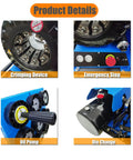 Beat The Clock With This Heavy Duty Portable Hydraulic Hose Crimper Tackling 0.39 To 2.4 Inch Rubber Lines Using Eight Swappable Dies And Pure 12V Shop Power, showing crimping device and controls.