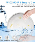 12 Inch Microwave Glass Plate Replacement For 1.5 And 1.7 Cu Ft Turntables With Y Shaped Hole And 3 Center Notches submerged in water