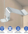 Rock Solid Steel Shelf Support Clips That Hold Up Like A Champ 16 Piece Set for Garage and Cabinet Storage, durable steel clip for easy installation.