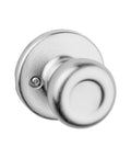 Tylo Dummy Door Knob For Interior Doors Non Turning Single Sided Handle For Closets French Double Doors And Pantry Satin Chrome Finish Push Pull Easy DIY Install satin chrome round dummy knob with screw