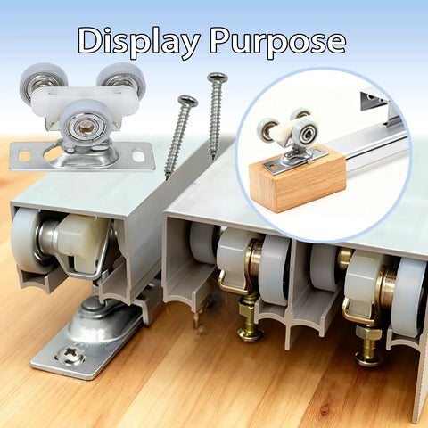 H530 Sliding Pocket Door Roller Assembly 2 Pack With Top Hanger Replacement Wheels for Bypass Closet Doors and Wardrobe Tracks