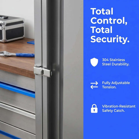 Heavy Duty Stainless Steel Toggle Latch Set For Secure Cabinet Doors And Industrial Cases Adjustable Buckle Clamp For Shock Resistant Use on cabinet
