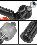 Front Inner and Outer Tie Rod End Kit for Ford Focus 2012 2018 Escape 2013 2019 and C Max 2013 2018 Replaces Worn Tie Rod Ends to Fix Uneven Tire Wear Beef Up Steering Feel and Restore Tight Responsive Handling, steel tie rod ends detail