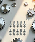 Set Of 10 Silver Metal Hex Ball Head Screws For 1 By 10 Scale RC Cars Including TT01 TT02 D5 Durable Alloy Fasteners Displayed