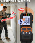 2 In 1 Stud Finder And Moisture Meter With Humidity Detection For Walls Deep Scan Wall Scanner To Locate Studs Pipes And Lumber Moisture Levels Perfect For Home Renos DIY Enthusiasts And Pro Grade Projects. handheld wall scanner on wall