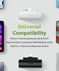Grab And Go Mini Portable Charger Packing Sleek Built In Usb C Cable Plug Right Into Device No Tangled Cords To Deal With Pocket Sized Power Bank For Daily Grinds And Weekend Rides with devices.