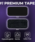 Front and back view of Premium Cotton Adhesive Tape For Skin Care Pain Free Removal Hypoallergenic Latex Free Gentle On Sensitive Skin