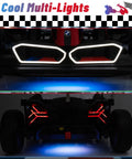 BMW Licensed Drift Electric Go Kart for Kids with dual motors, featuring LED lights and drift capability in red color