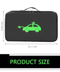 Heavy Duty Waterproof Ev Cable Bag No Sweat Jumper Wire Organizer Slick Car Tool Pouch with dimensions 18.11 x 10.63 inches.