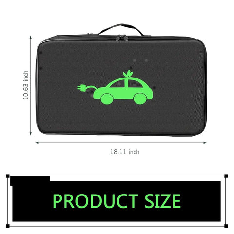 Heavy Duty Waterproof Ev Cable Bag No Sweat Jumper Wire Organizer Slick Car Tool Pouch with dimensions 18.11 x 10.63 inches.