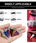 Hand holding Titanium Spike License Plate Screws Four Pack For Cars Trucks And Motorcycles Anti Theft Spike Bolts Aluminum