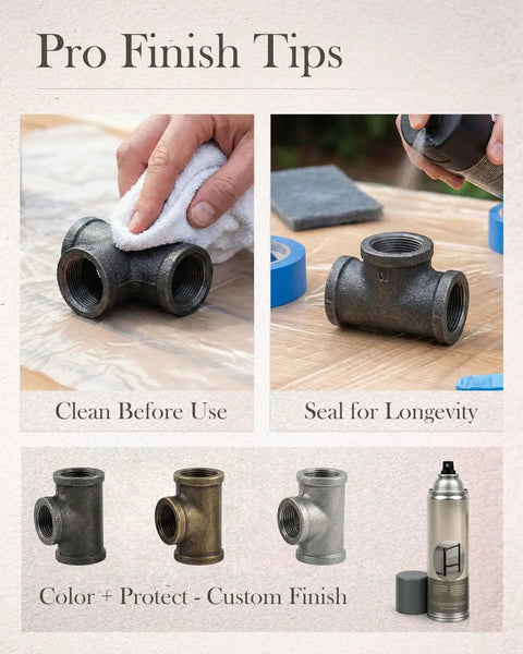 Ten Pack One Half Inch Malleable Cast Iron Pipe Tees For Threaded Black Pipes And Fittings Ideal For DIY projects and finishes