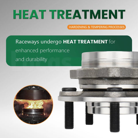 Front Wheel Hub And Bearing Assembly Drop In Easy Install Compatible With Hyundai Elantra Elantra GT Ioniq Veloster Veloster N Forte And Niro And Rear Wheel Hub And Bearing Assembly For Hyundai Kona Seltos AWD 2018 Through 2023 21 22 with heat-treated raceways