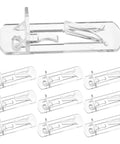 Clear ABS Plastic Shelf Support Pegs 10 Pack For Cabinets And Shelves Slick Transparent Mounts For Bookshelves And Closets