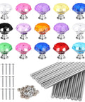 All In One DIY Threaded Rod Kit With 60 Pieces On 8-32 Threads, Includes 15 Metal Rods, Screws, Nuts, Rhinestone Heads