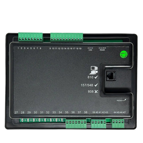 Genset Generator Controller AMF Auto Start Stop Panel Module Compatible With DSE5120 1 Piece Spare Part For Backup Power Phase Angle Controller Easy Install Reliable Start And Control System, black plastic
