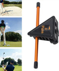 Putting Training Aid for Consistent Swing and Short Game Practice Pro Level Patented Golf Swing Trainer with golfers practicing