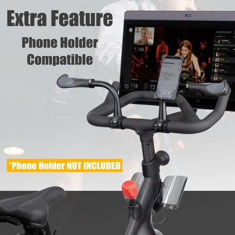 Handlebar Extenders For Indoor Exercise Bikes, Adjustable And Comfortable Grip Set With Included Shims, phone holder compatible
