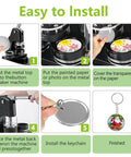 Step-by-step guide using 100 Sets Of 58mm Button Maker Supplies For Pins And Keychains with metal covers and keychains
