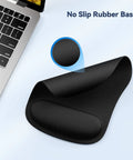 Ergonomic Memory Foam Wrist Rest Mouse Pad For All Day Comfort And Pain Relief During Gaming And Office Tasks Waterproof Surface With Non Slip Base Portable And Travel Friendly For Computer Laptop Home And Travel