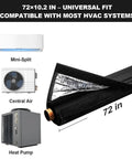 Three Layer HVAC Copper Pipe Insulation Cover for Outdoor AC Lines and Electrical Cables 72x10.2 Inches Oxford 600D Waterproof UV Resistant